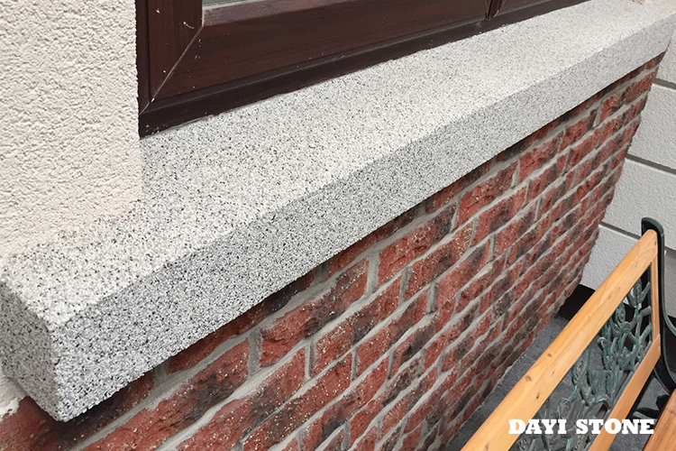 Window Sills Light Grey Granite Stone G603-10 visual surface Bushhammered